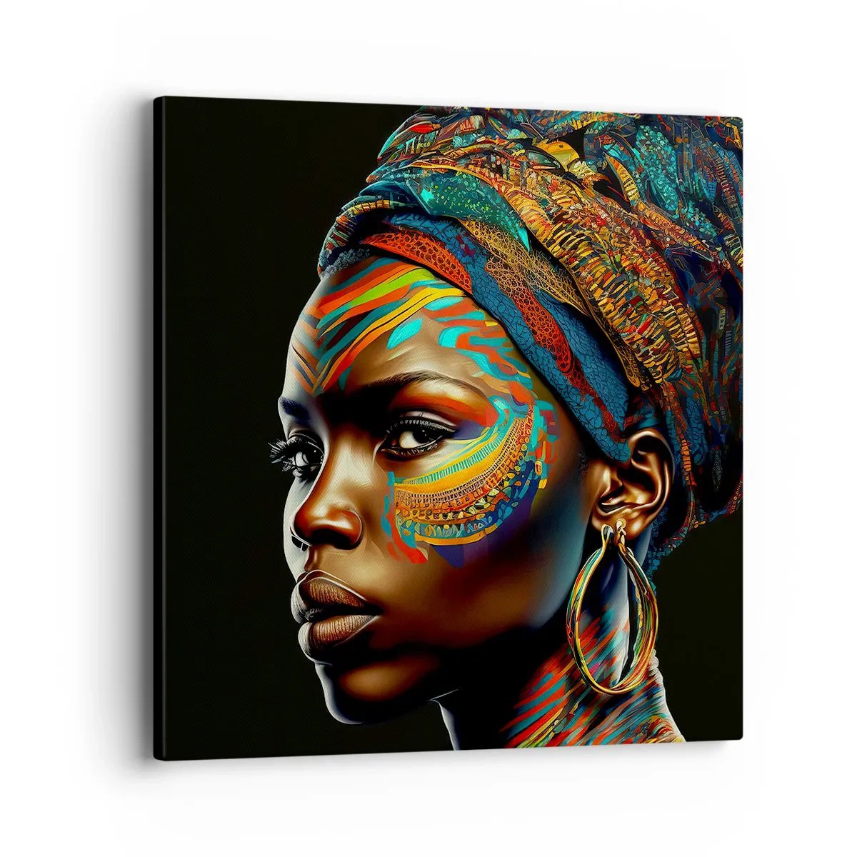 Impression sur toile - Image sur toile - reine africaine - 40x40 cm