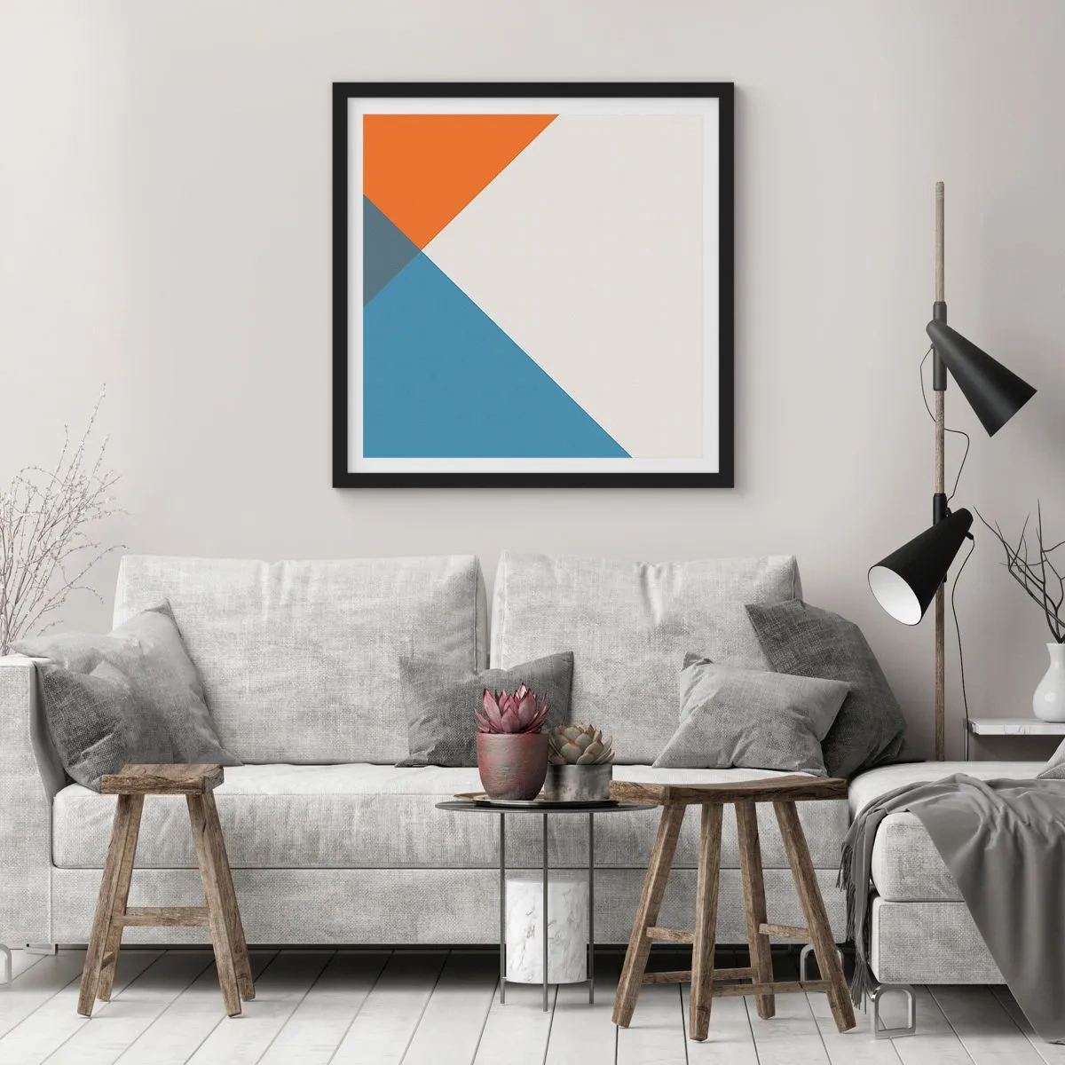 Affiche dans un cadre noir - Poster - Sous cette angle.... - 40x40 cm