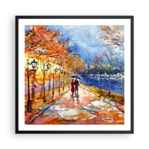 Affiche dans un cadre noir - Poster - Ensemble jusqu'au bout du temps - 60x60 cm