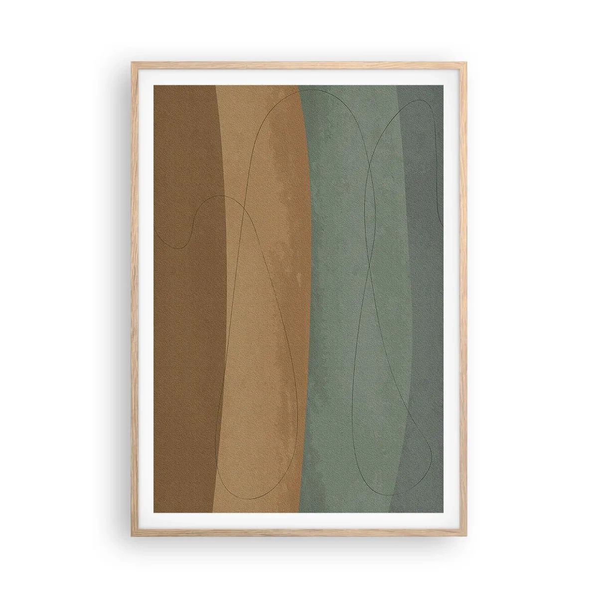 Affiche dans un chêne clair - Poster - Composition horizontale - 70x100 cm