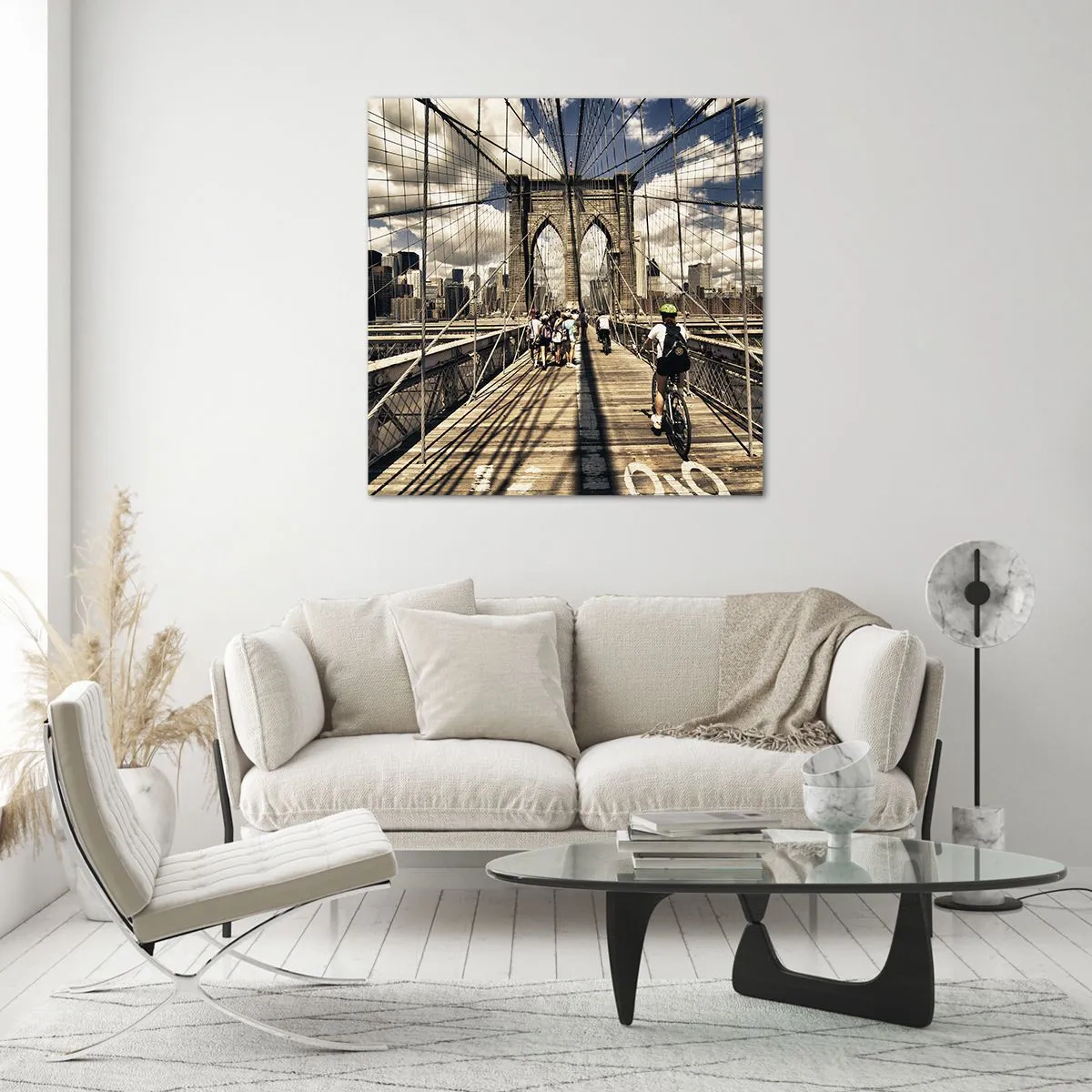 Impression sur verre - Image sur verre - Directement en plein coeur de la ville - 40x40 cm