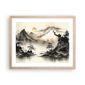 Affiche dans un chêne clair - Poster - Le charme unique de l'Orient - 50x40 cm