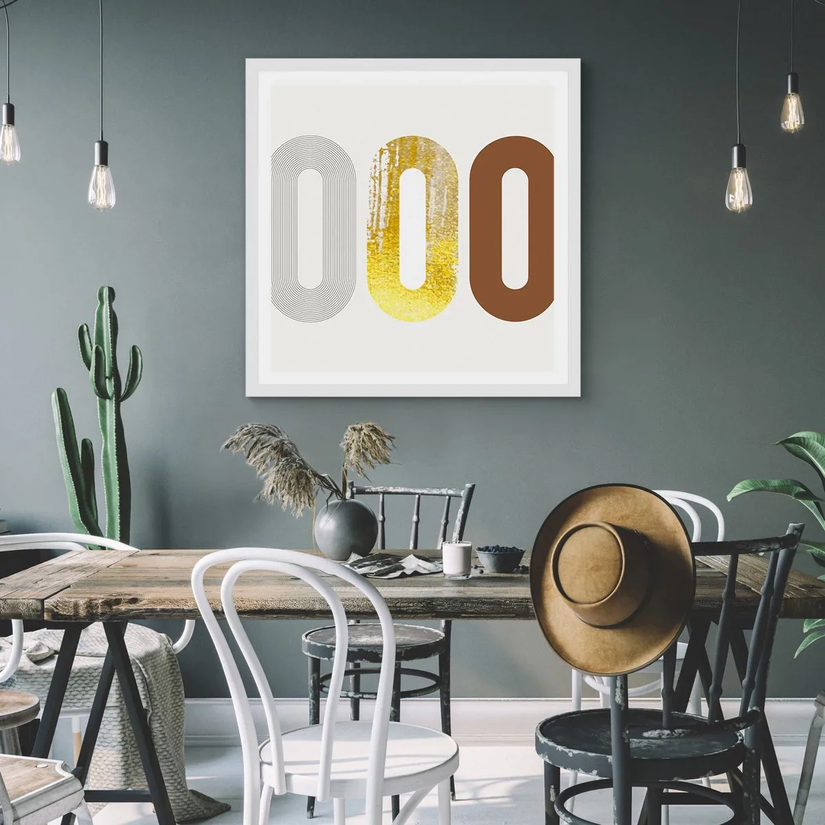 Affiche dans un cadre blanc - Poster - Ooo! - 40x40 cm