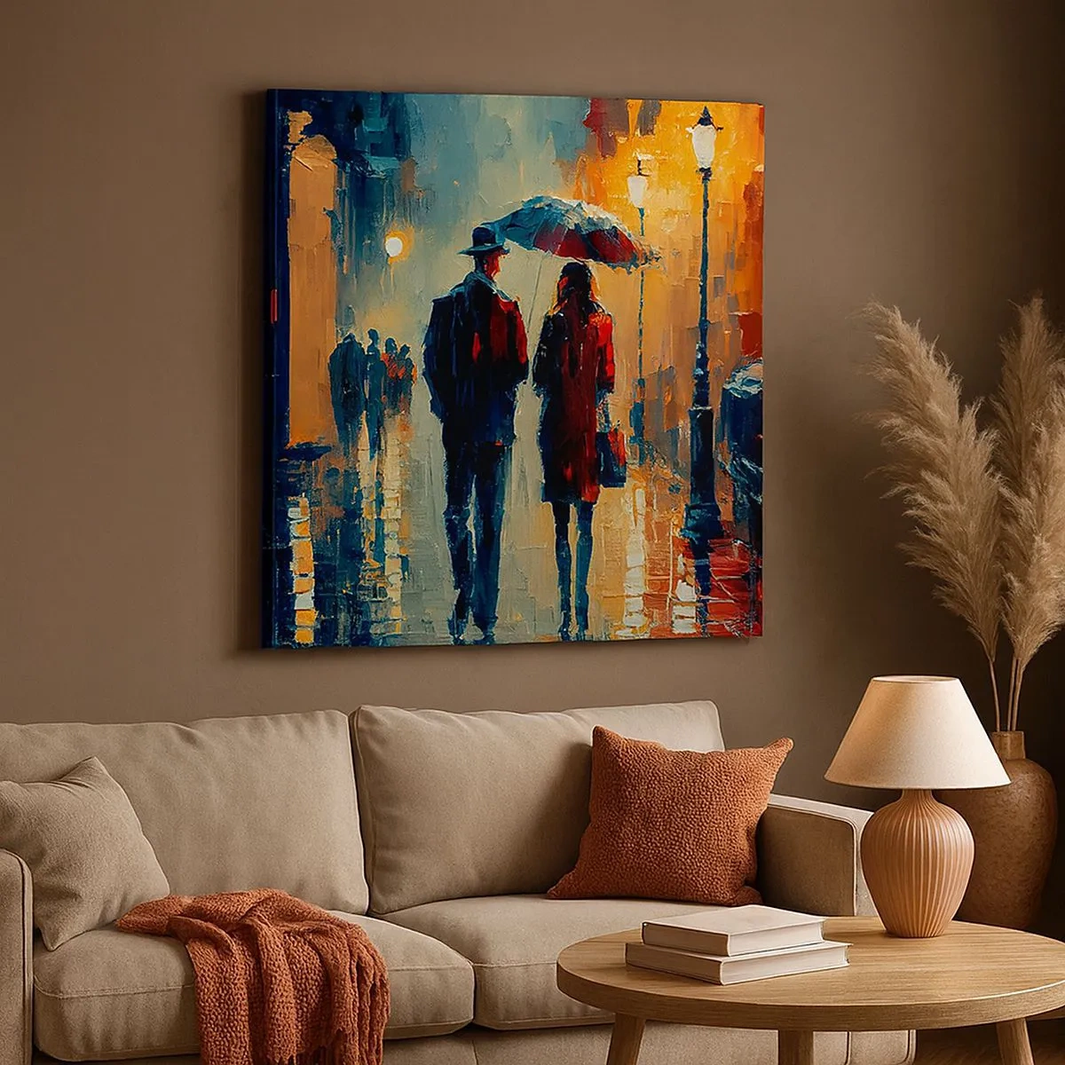Impression sur toile - Image sur toile - Histoire d'amour urbaine - 30x30 cm