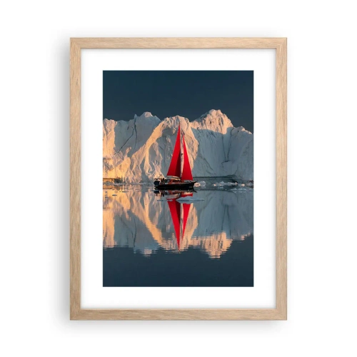 Affiche dans un chêne clair - Poster - Aux limites du monde - 30x40 cm