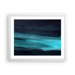 Affiche dans un cadre blanc - Poster - Suivez le courant - 50x40 cm