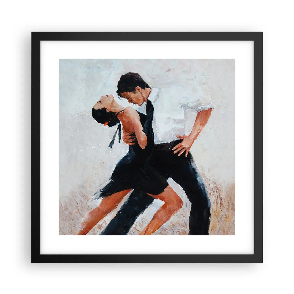 Affiche dans un cadre noir - Poster - Tango de mes rêves et pensées - 40x40 cm