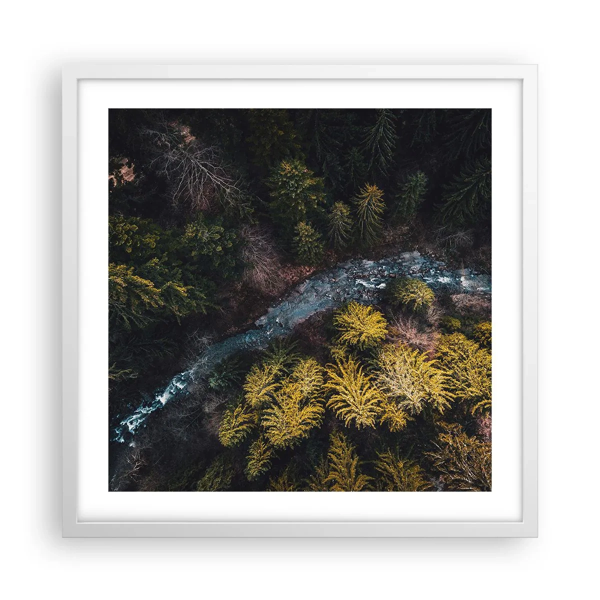 Affiche dans un cadre blanc - Poster - De plus en plus vite - 50x50 cm