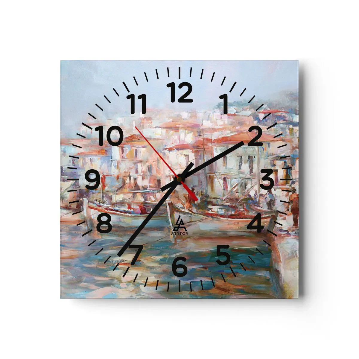 Horloge murale - Pendule murale - Vacances pastelles - 40x40 cm