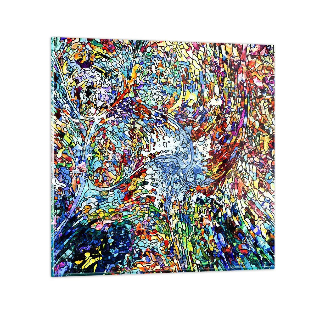 Impression sur verre - Image sur verre - Goutte de vitrail - 50x50 cm