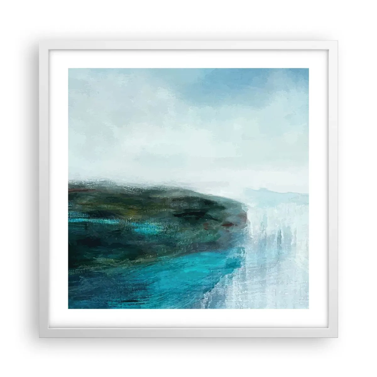 Affiche dans un cadre blanc - Poster - Abstraction nautique - 50x50 cm