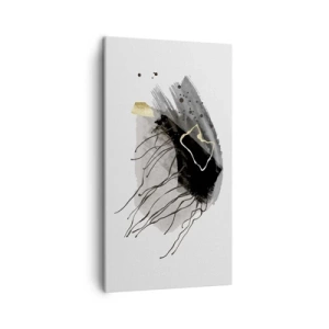 Impression sur toile - Image sur toile - En noir et en or - 45x80 cm