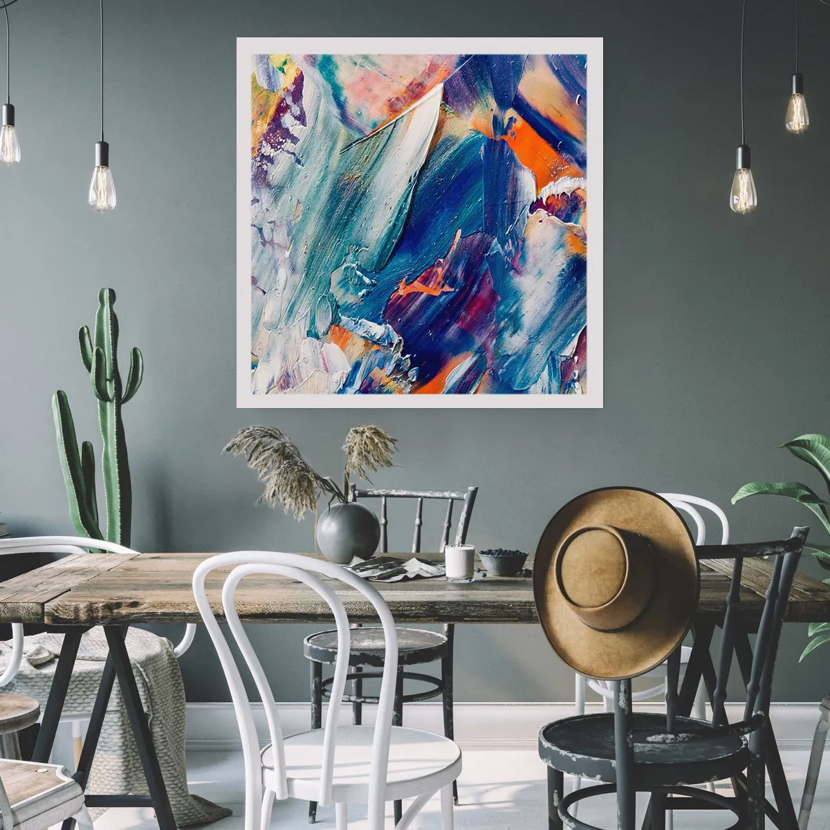 Affiche - Poster - Confusion des couleurs - 40x40 cm