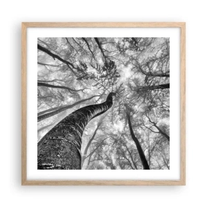Affiche dans un chêne clair - Poster - Course vers la lumière - 50x50 cm