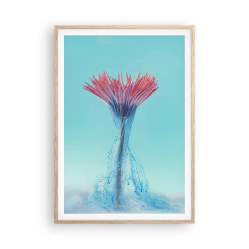 Affiche dans un chêne clair - Poster - Dans une étreinte vivifiante - 70x100 cm