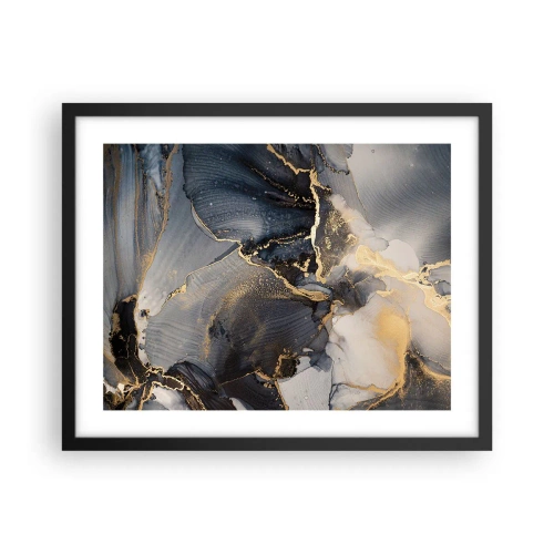 Affiche dans un cadre noir - Poster - La vie de la pierre - 50x40 cm