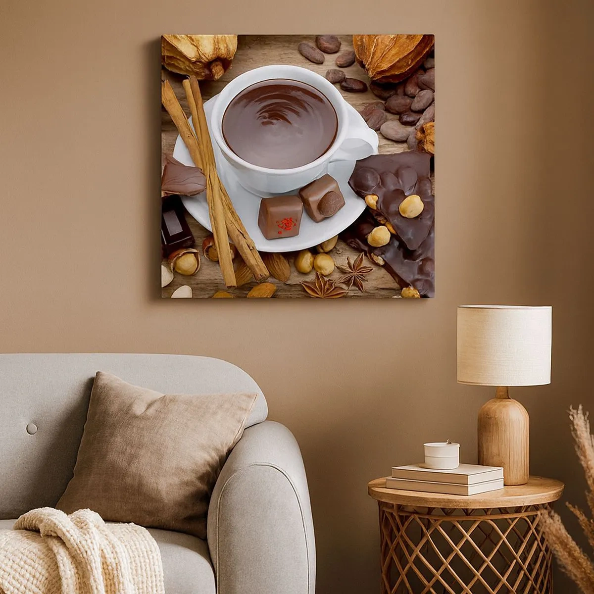 Impression sur toile - Image sur toile - D'une chocolaterie de conte de fées - 30x30 cm