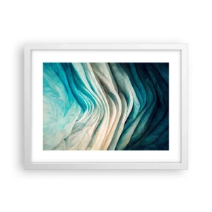 Affiche dans un cadre blanc - Poster - Insatiabilité bleue - 40x30 cm