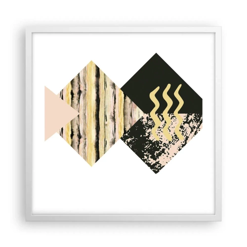 Affiche dans un cadre blanc - Poster - Pas si simple - 50x50 cm