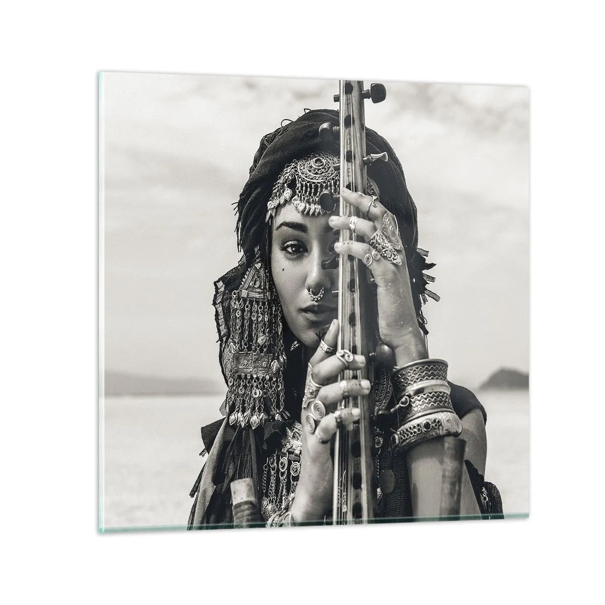 Impression sur verre - Image sur verre - Musique de l'Orient elle-même - 70x70 cm