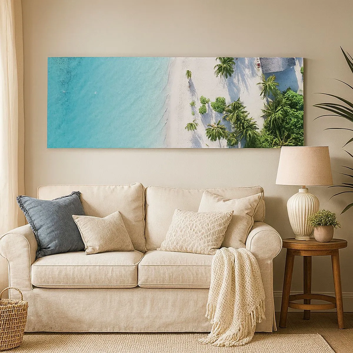 Impression sur toile - Image sur toile - Vacances au paradis - 100x40 cm