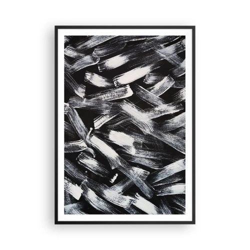 Affiche dans un cadre noir - Poster - L'abstraction dans l'esprit industriel - 70x100 cm