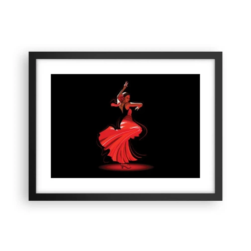 Affiche dans un cadre noir - Poster - L'esprit fougueux du flamenco - 40x30 cm