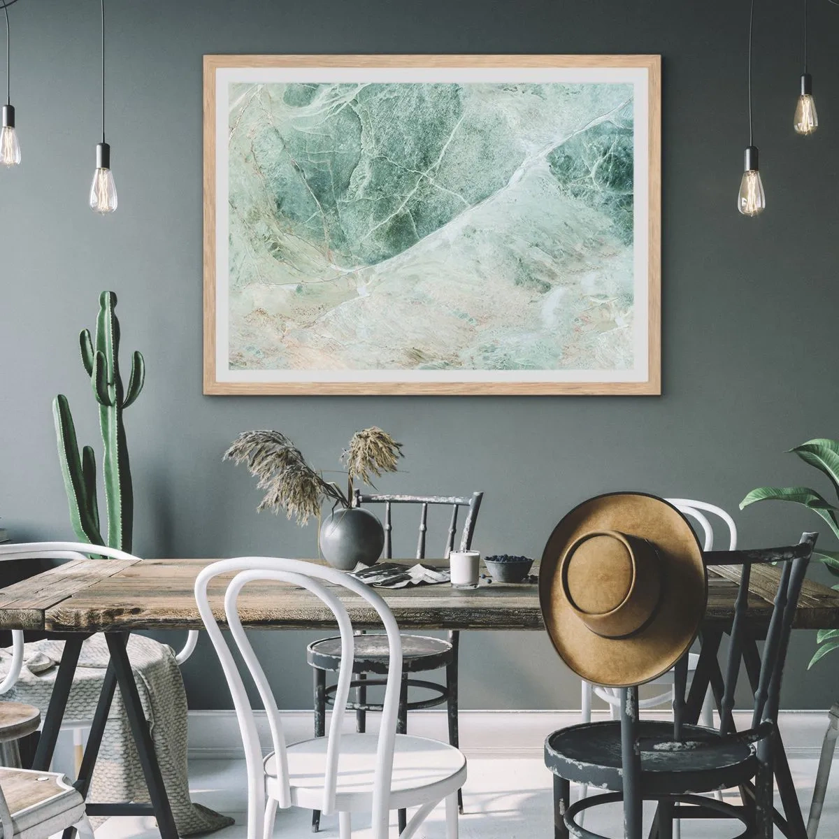 Affiche dans un chêne clair - Poster - La noble froideur de la pierre - 91x61 cm