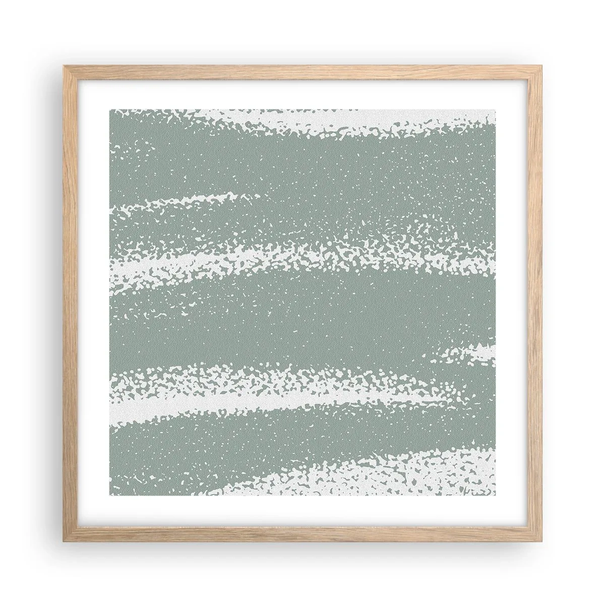Affiche dans un chêne clair - Poster - Abstraction dans un climat hivernal - 50x50 cm