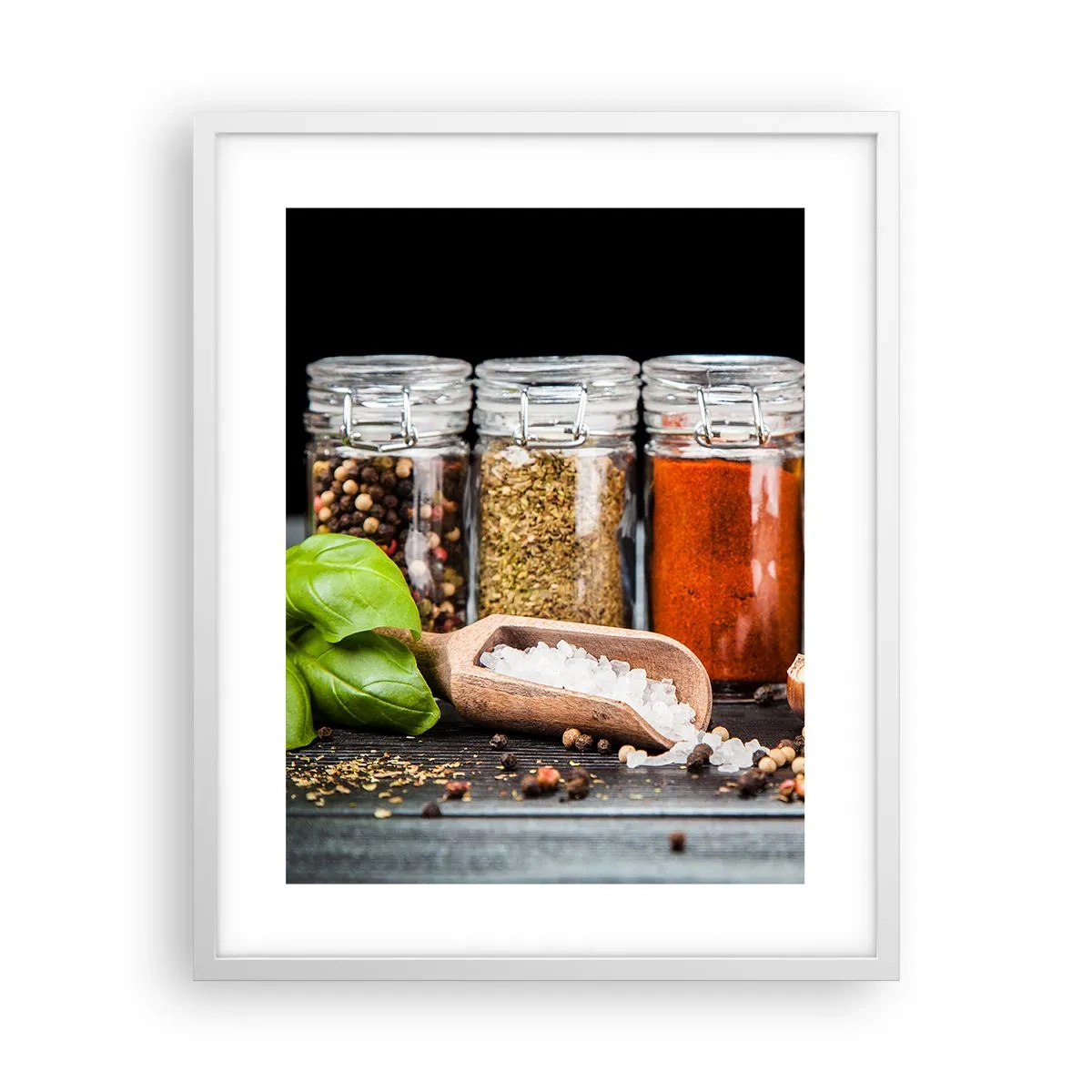 Affiche dans un cadre blanc - Poster - Pour que la vie ait du goût - 40x50 cm