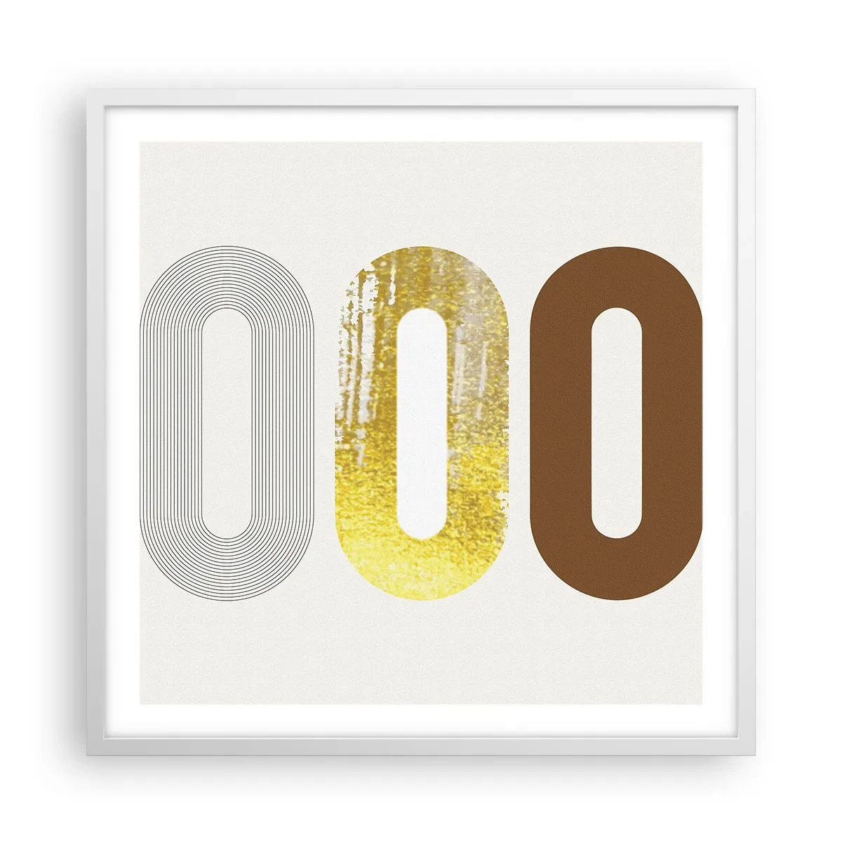 Affiche dans un cadre blanc - Poster - Ooo! - 60x60 cm