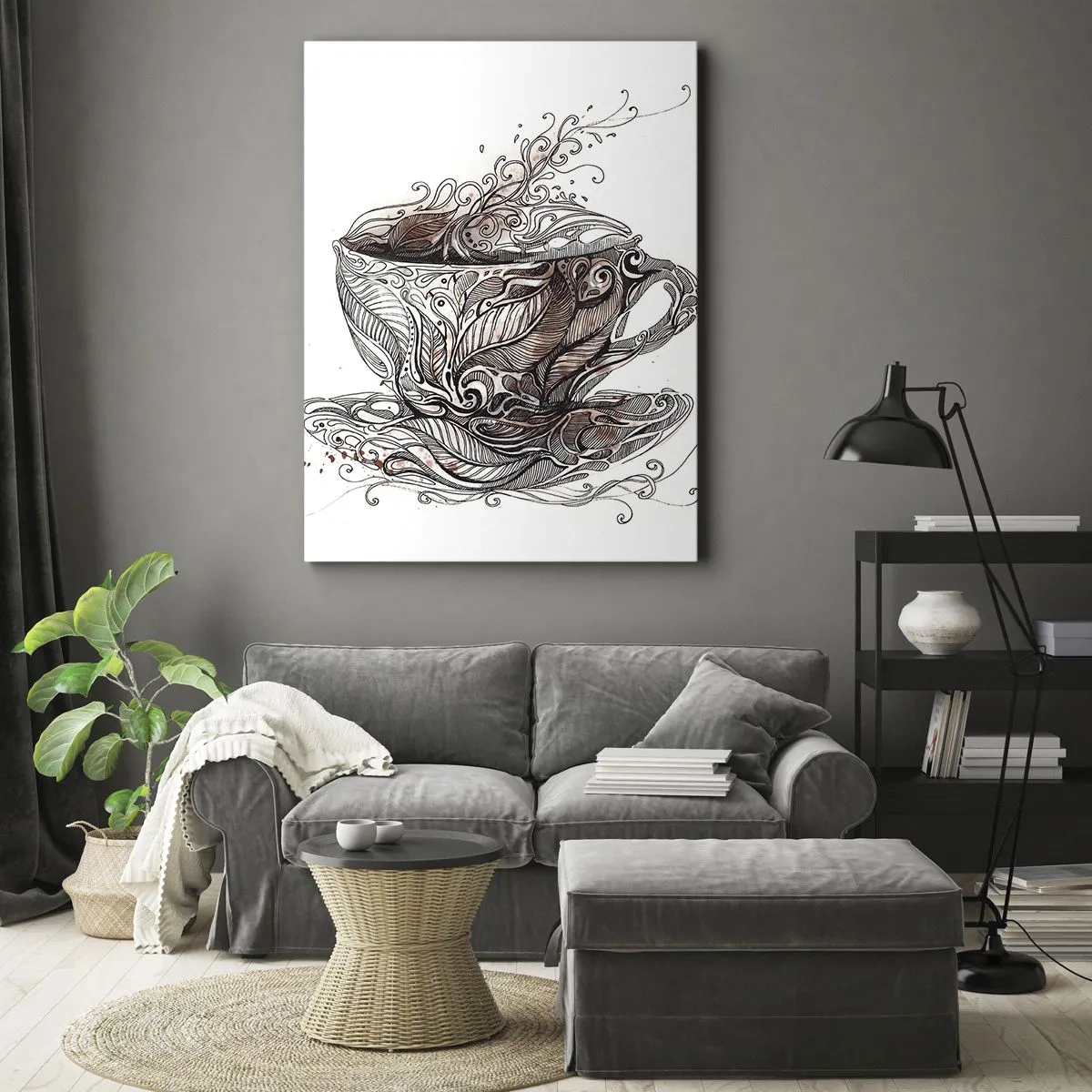 Impression sur toile - Image sur toile - Du thé, bon pour tout - 55x100 cm