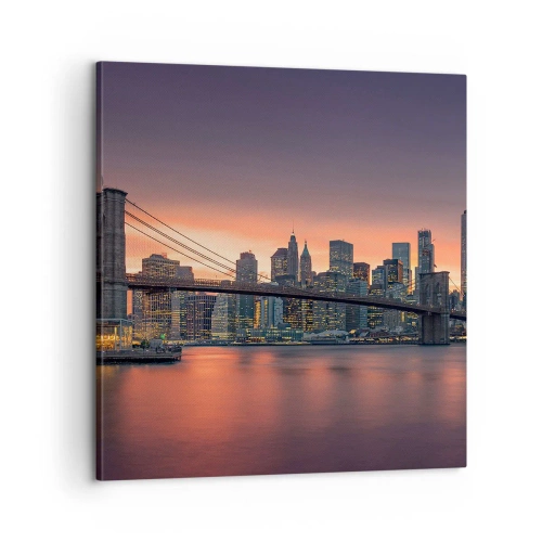 Impression sur toile - Image sur toile - Immergé dans le silence lilas - 60x60 cm