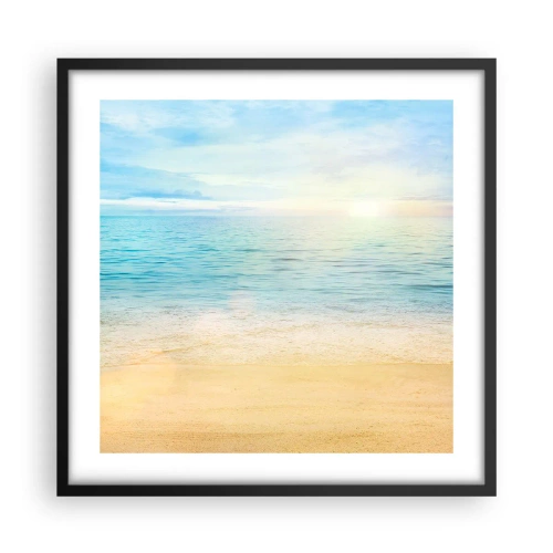 Affiche dans un cadre noir - Poster - Le grand bleu - 50x50 cm