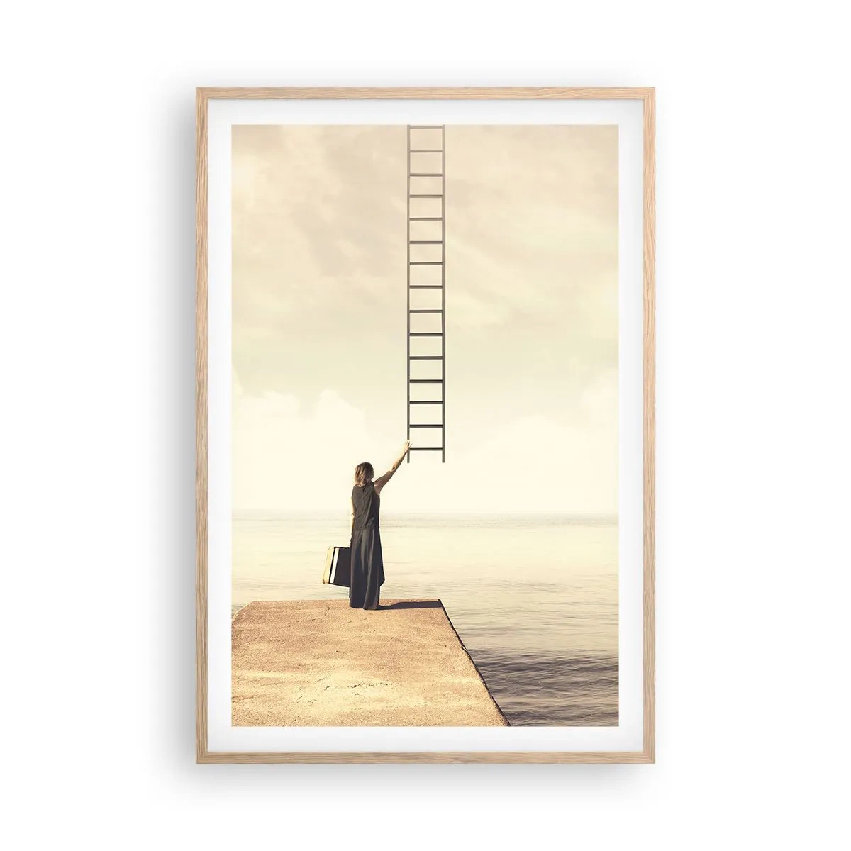 Affiche dans un chêne clair - Poster - Voyage magique - 61x91 cm