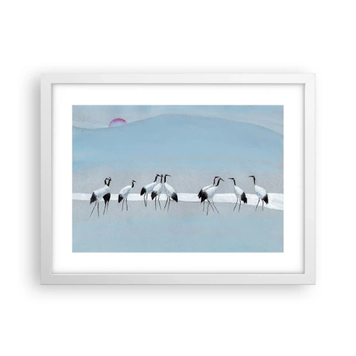 Affiche dans un cadre blanc - Poster - Après une chaude journée - 40x30 cm