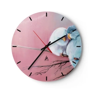 Horloge murale - Pendule murale - Gros plan de fleurs colorées dans des tons de rose et d'or - 30x30cm - Que dire de plus?... - Décoration murale moderne pour le salon, la cuisine et la chambre ARTTOR