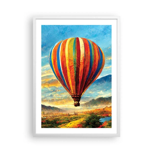 Affiche dans un cadre blanc - Poster - Dans le silence on voit mieux - 50x70 cm