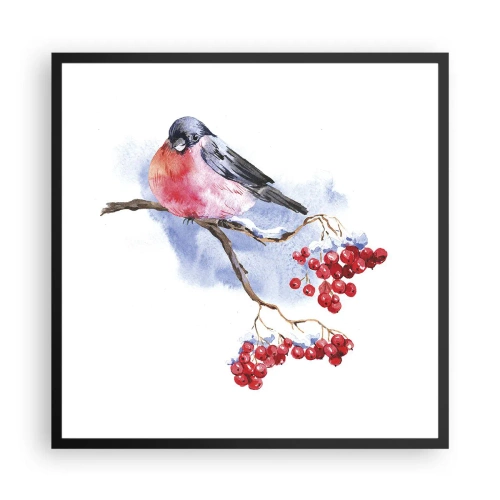 Affiche dans un cadre noir - Poster - L'hiver en couleurs - 60x60 cm