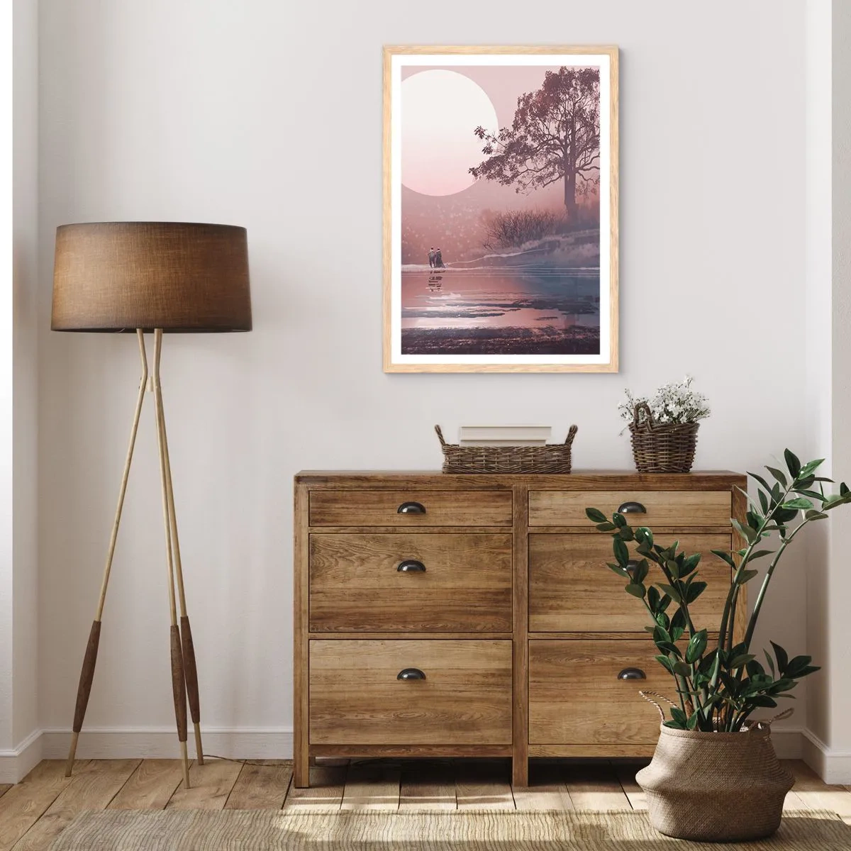 Affiche dans un chêne clair - Poster - Merveilles de la nuit - 70x100 cm