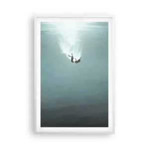 Affiche dans un cadre blanc - Poster - Dans les bras de l'océan - 61x91 cm