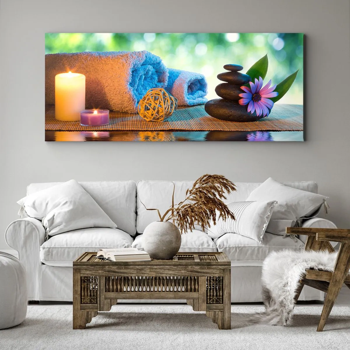 Impression sur toile - Image sur toile - Temps pour le corps - 100x40 cm