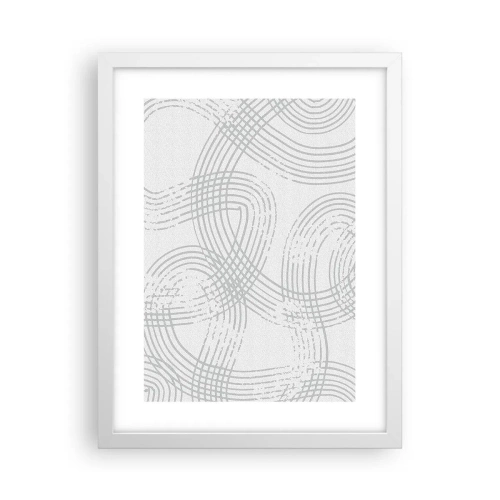 Affiche dans un cadre blanc - Poster - Il n'y a pas de chemin droit - 30x40 cm
