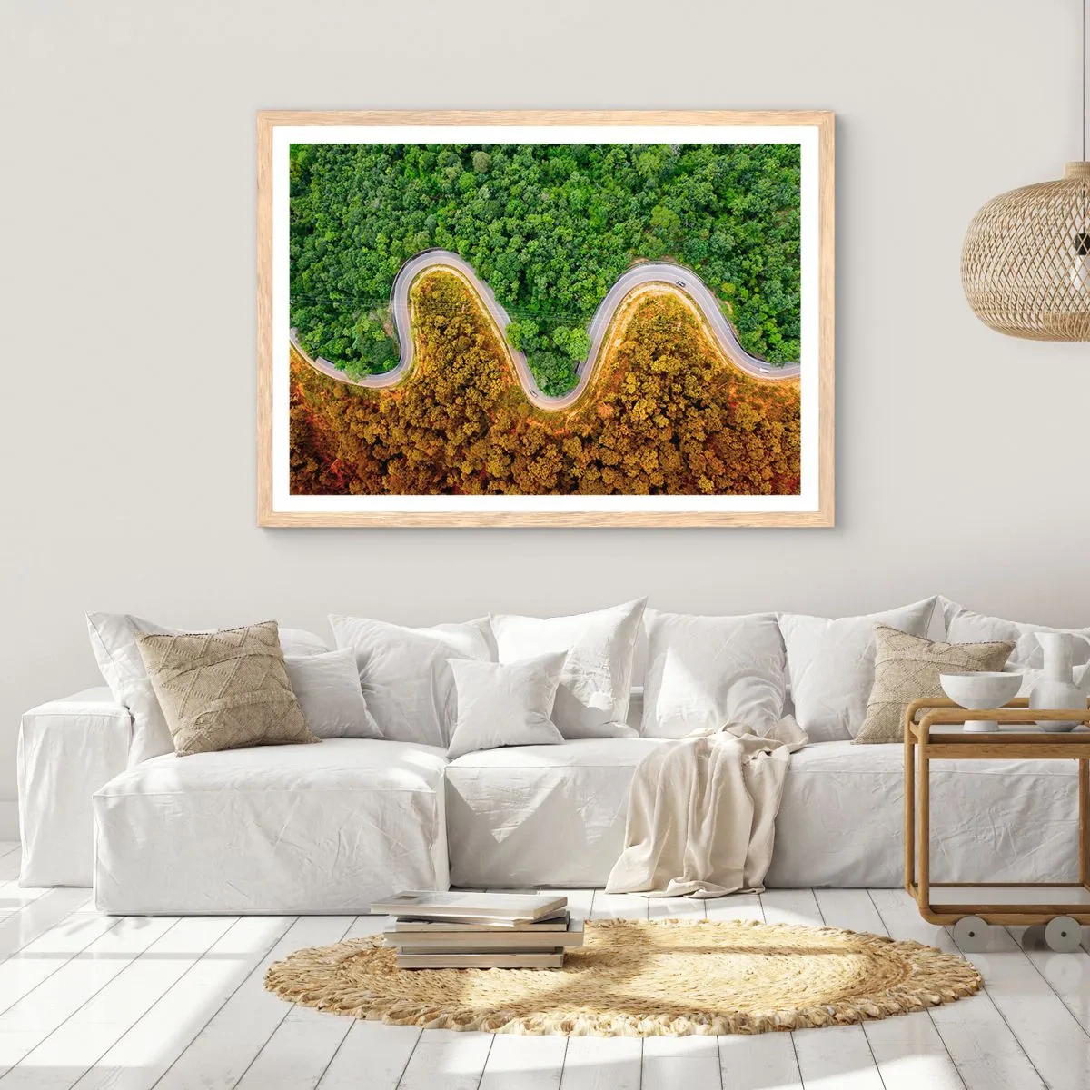 Affiche dans un chêne clair - Poster - Frontieres et differences - 70x50 cm