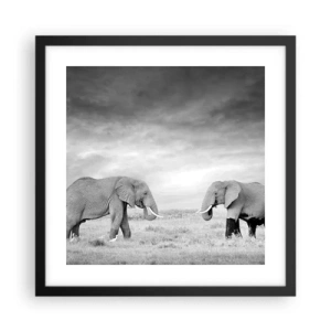 Affiche dans un cadre noir - Poster - Le gris est beau - 40x40 cm