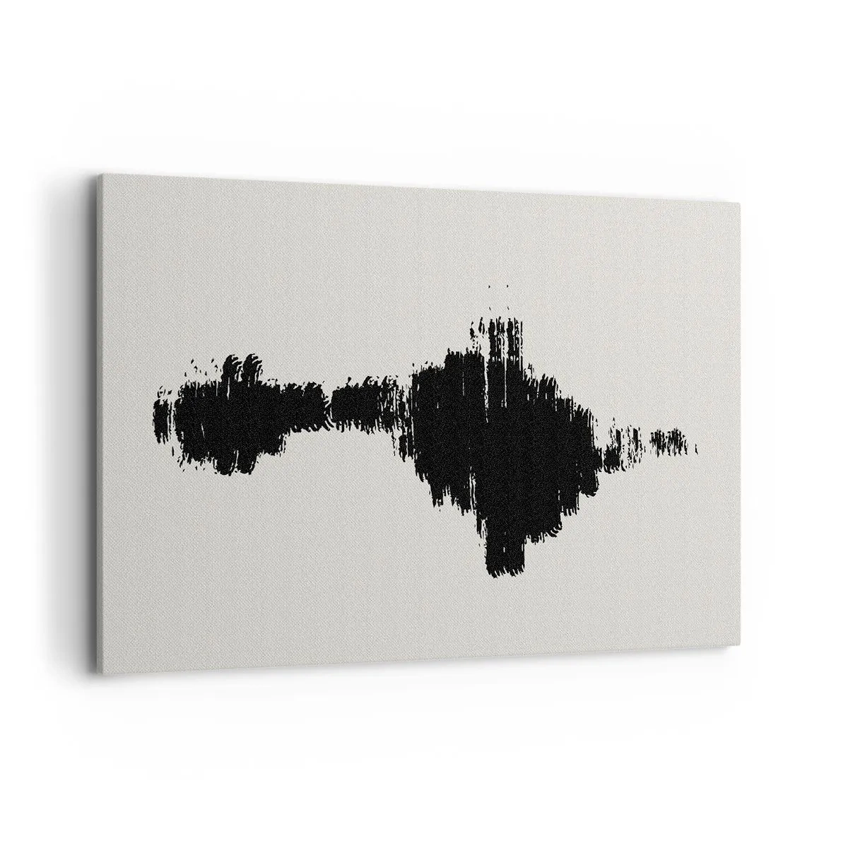 Impression sur toile - Image sur toile - Un motif abstrait ressemblant à une onde sonore dans un style minimaliste. - 100x70cm - Vibrations de l'imagination - Décoration murale moderne pour le salon et la chambre ARTTOR