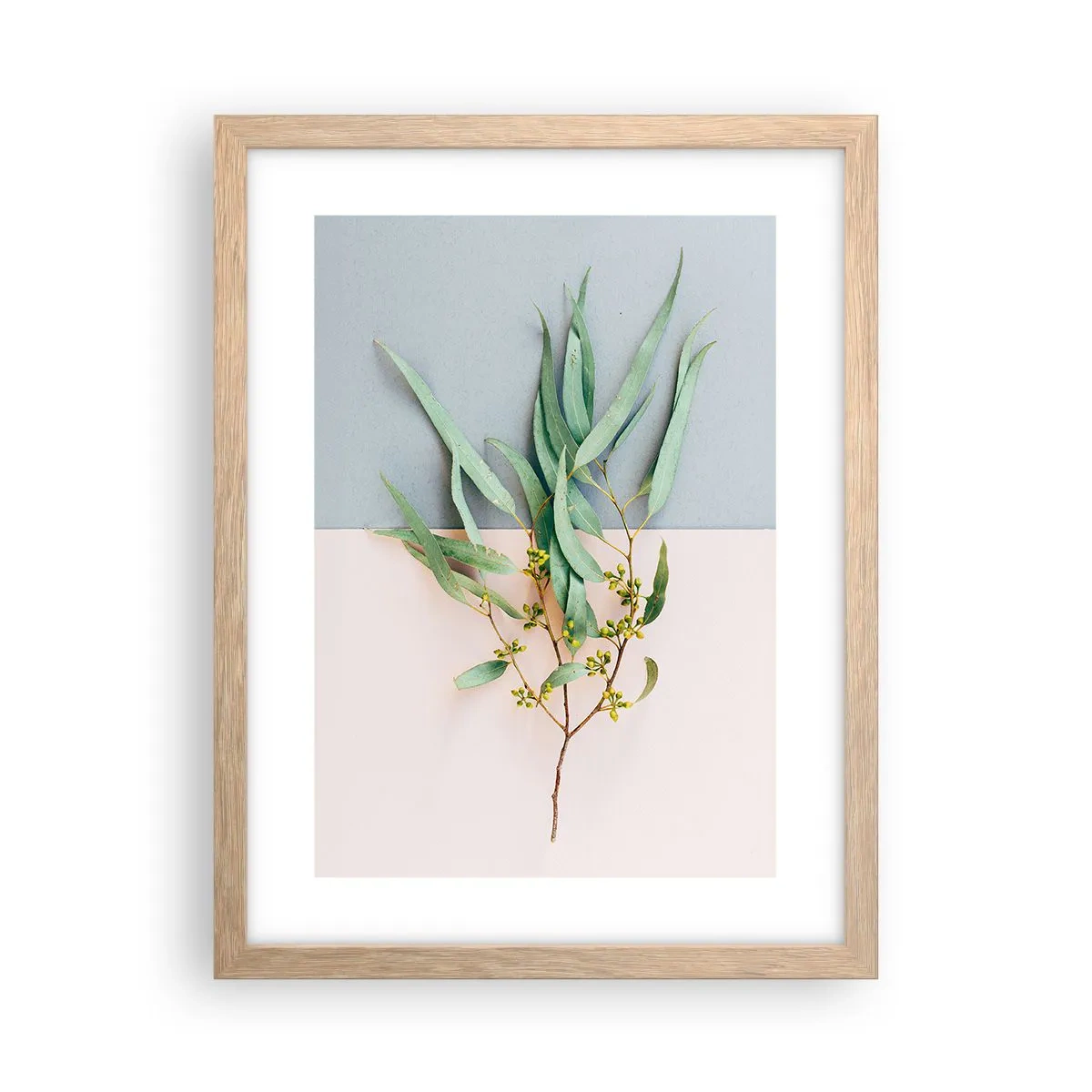 Affiche dans un chêne clair - Poster - Subtilité pastel - 30x40 cm