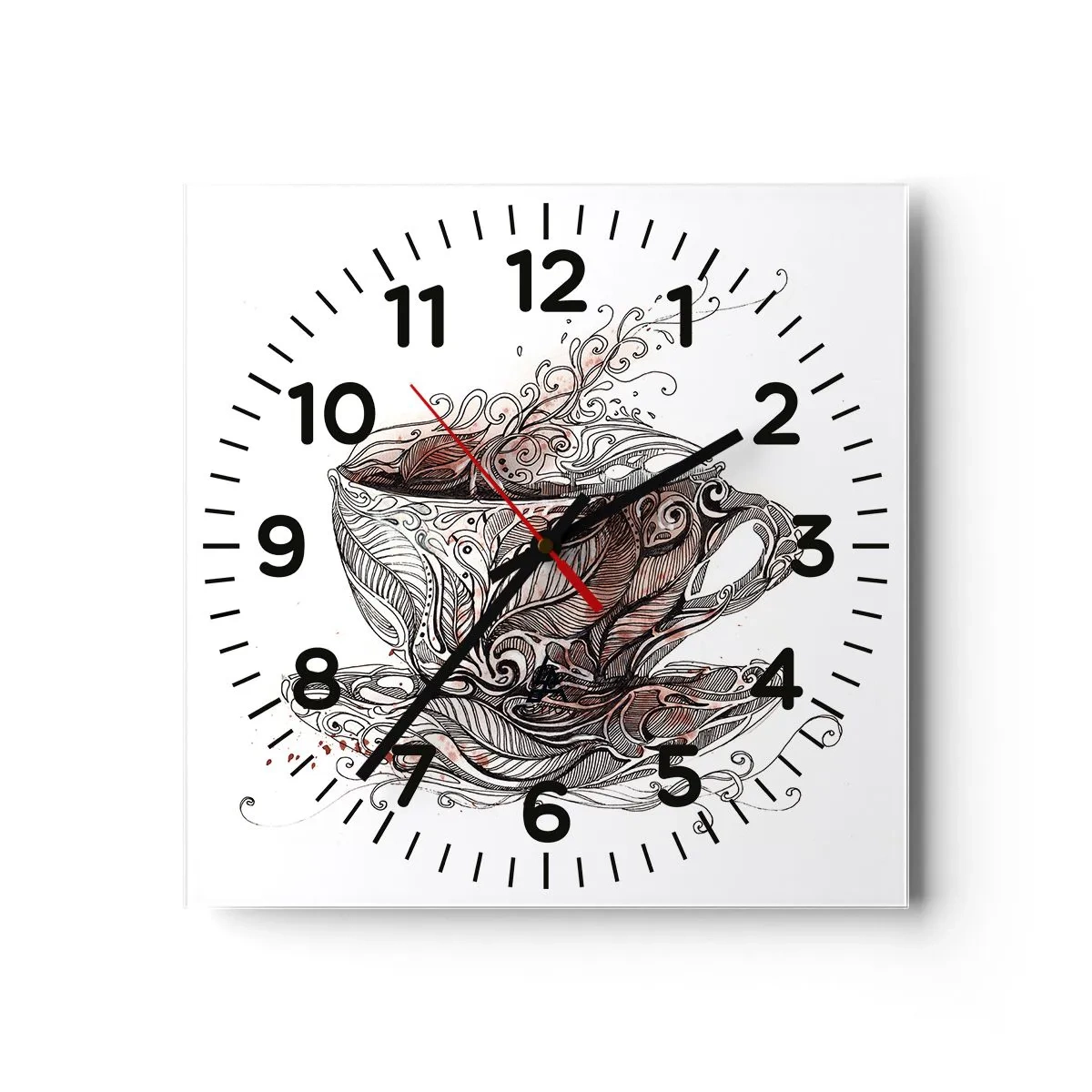 Horloge murale - Pendule murale - Du thé, bon pour tout - 40x40 cm