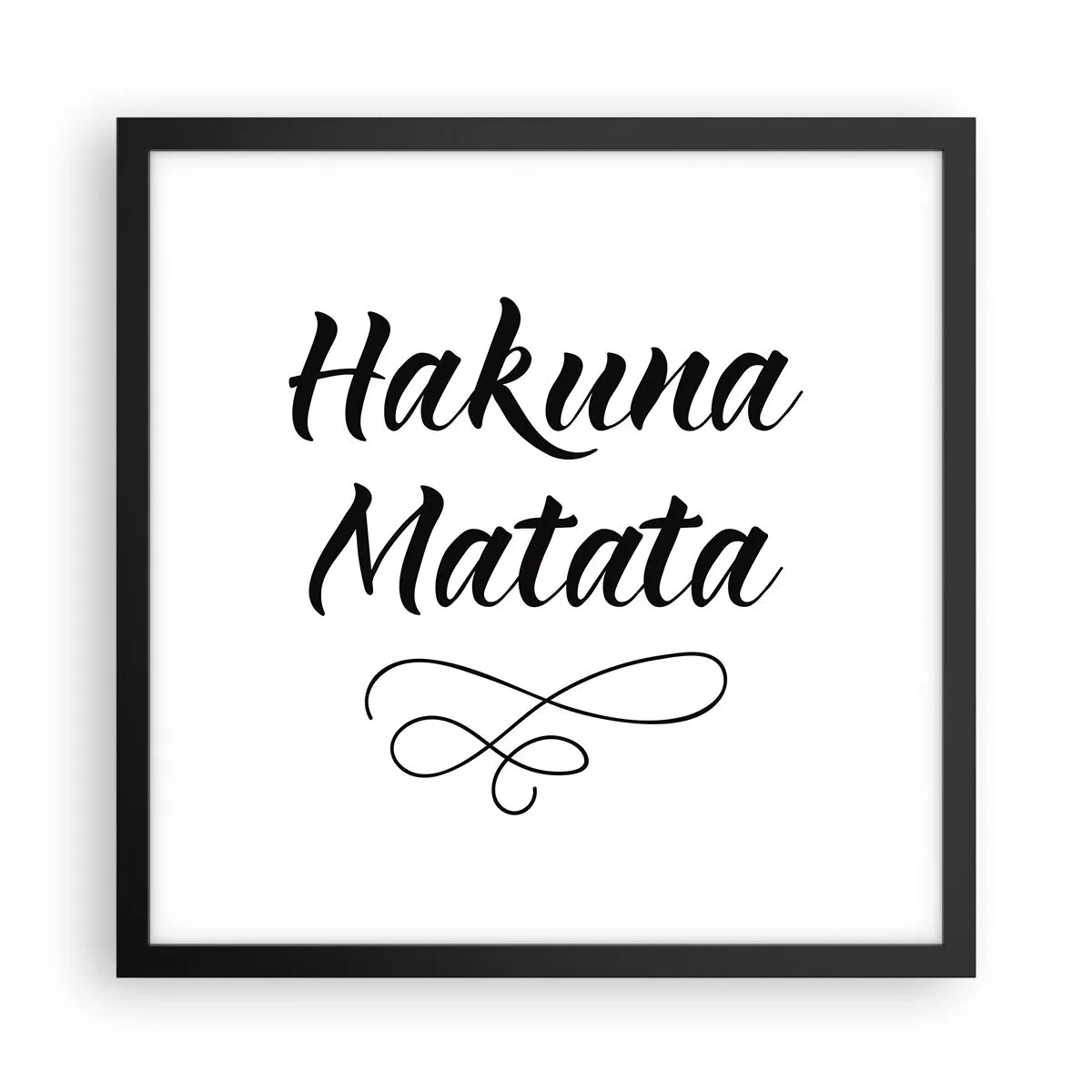 Affiche dans un cadre noir - Poster - Le meilleur conseil - 40x40 cm