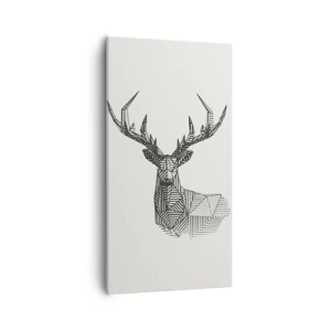 Impression sur toile - Image sur toile - Cerf dans un style cubique - 55x100 cm